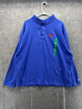 SMU Mustangs Shirt Mens XL Blue NCAA Football Champion Quarter Snap Pullover